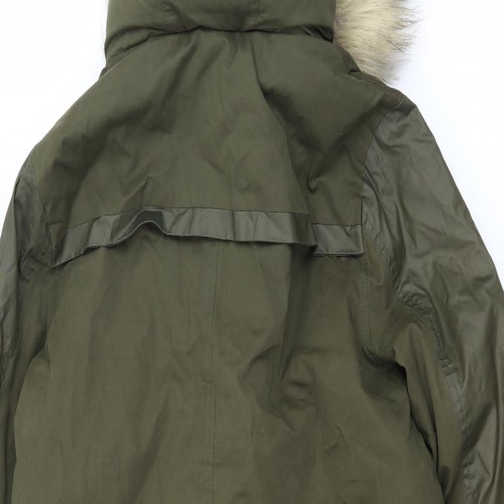TU Womens Green   Parka Coat Size 10