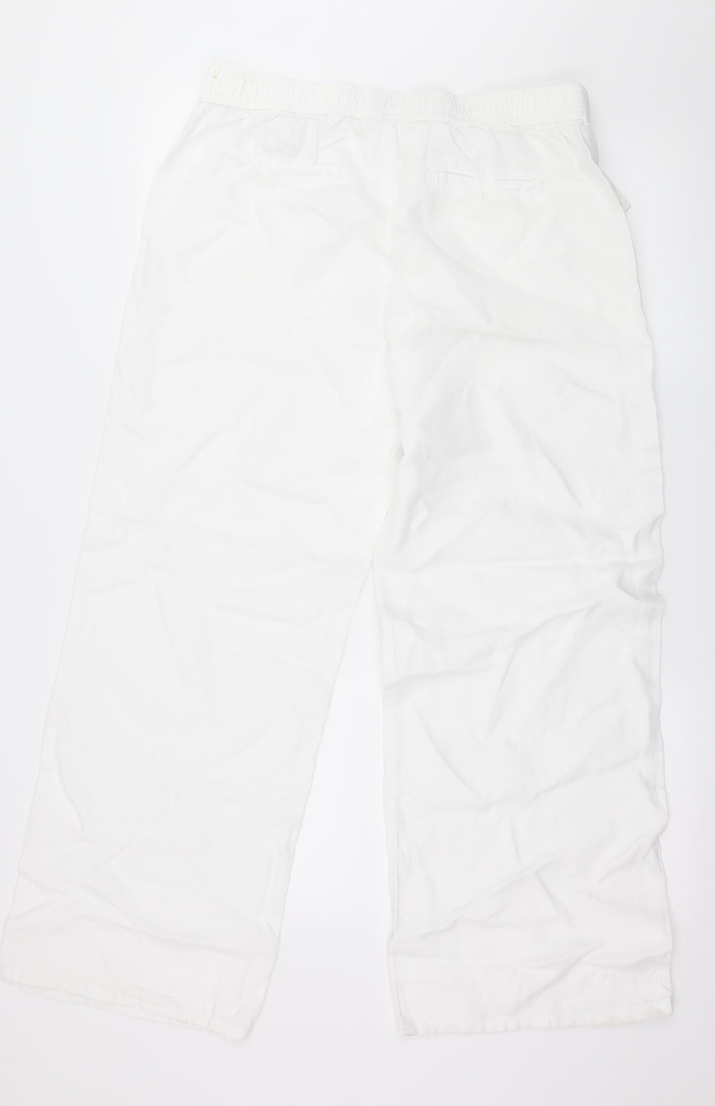 Marks and Spencer Womens White   Trousers  Size 14 L28 in