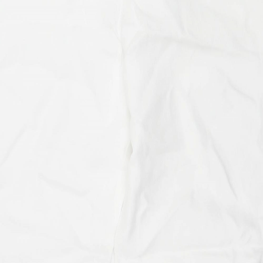 Marks and Spencer Womens White   Trousers  Size 14 L28 in