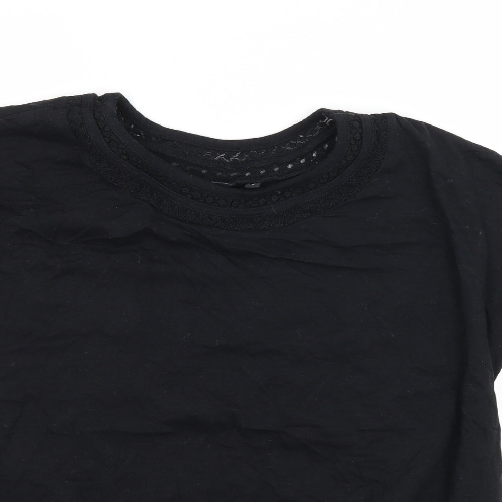 NEXT Womens Black  Jersey Basic T-Shirt Size 12