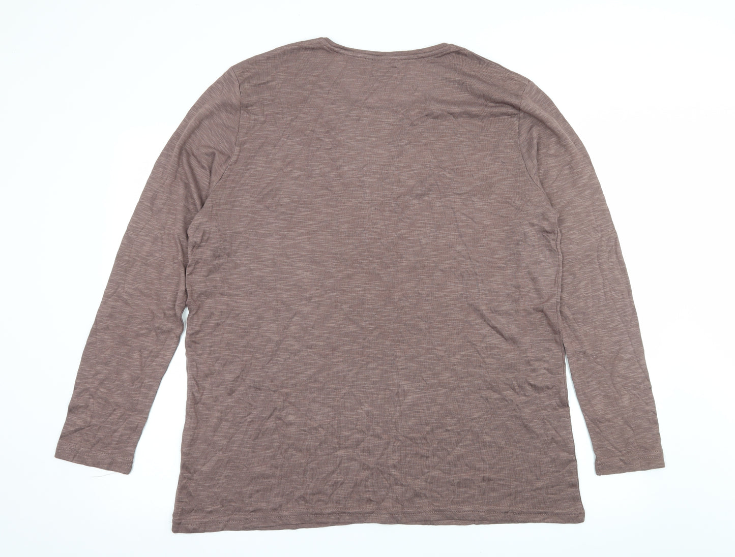 Tepa Womens Brown  Jersey Basic T-Shirt Size 24