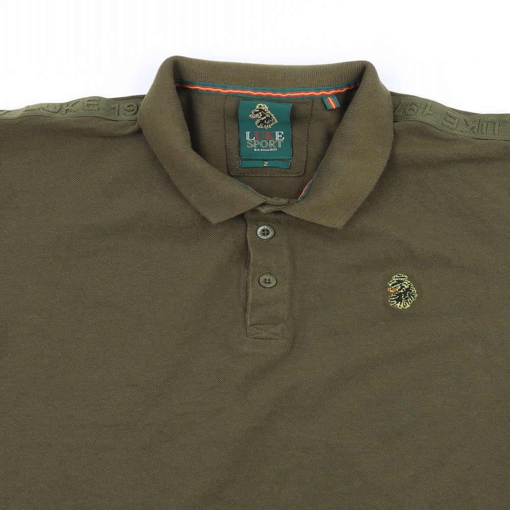 Luke Sport Mens Green  Jersey  Polo Size S