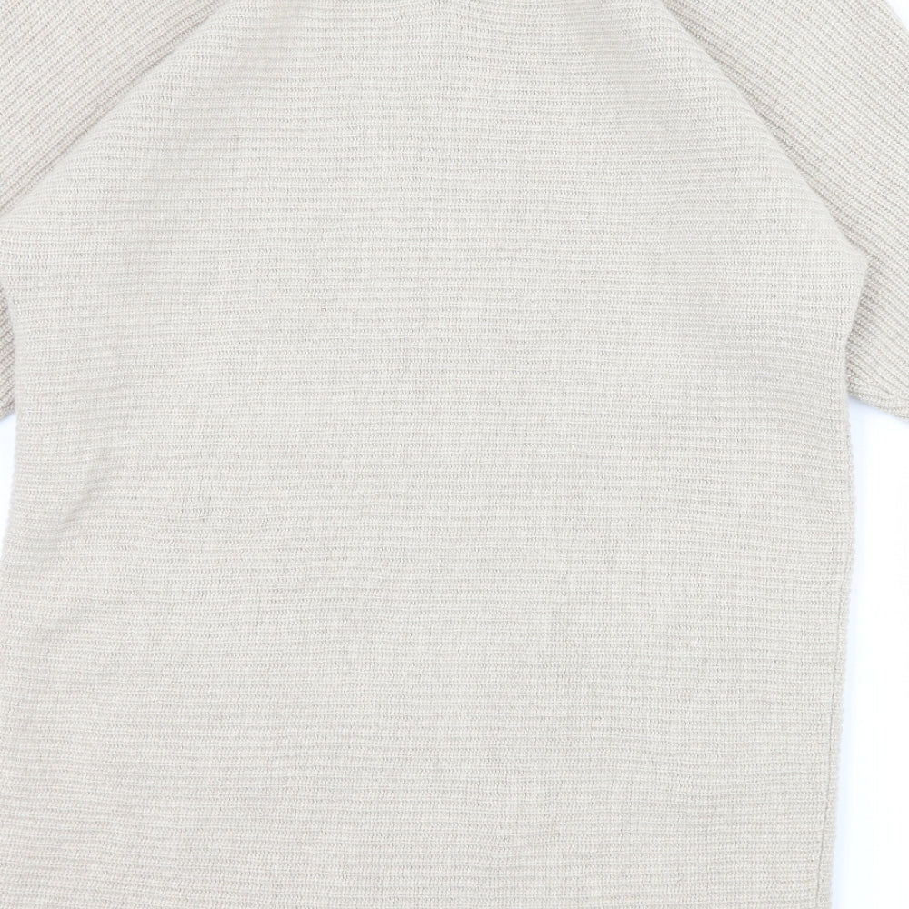 Marks and Spencer Womens Beige  Knit Jumper Dress  Size 14