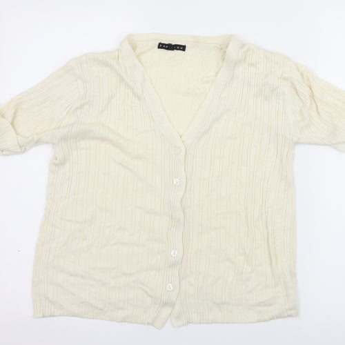 Papillon Womens Ivory  Knit Cardigan Jumper Size M