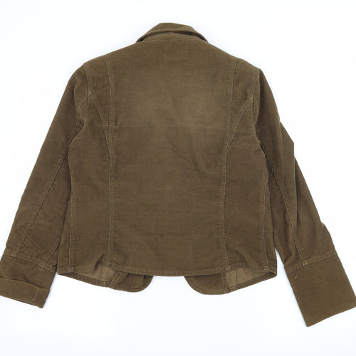 Per Un Womens Green  Corduroy Jacket  Size 14