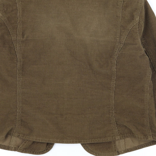 Per Un Womens Green  Corduroy Jacket  Size 14