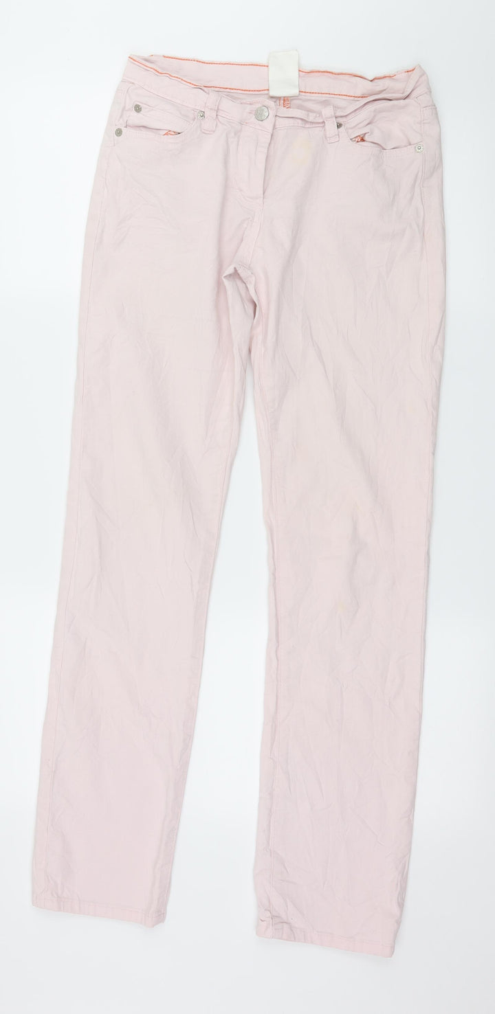 Preworn Womens Pink  Denim Skinny Jeans Size 10 L31 in