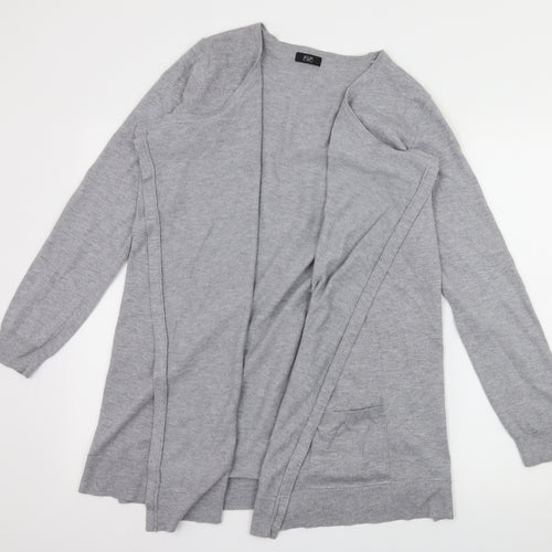 F&F Womens Grey  Knit Cardigan Jumper Size 14