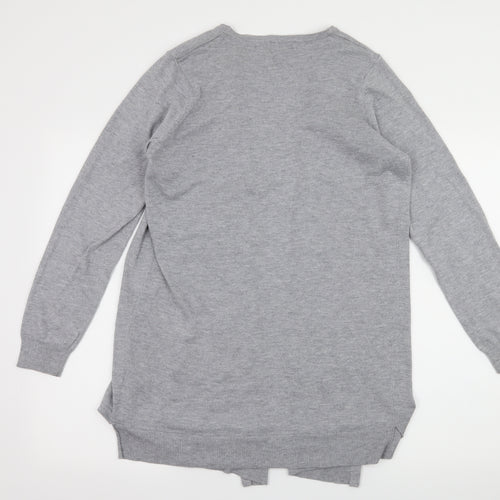 F&F Womens Grey  Knit Cardigan Jumper Size 14