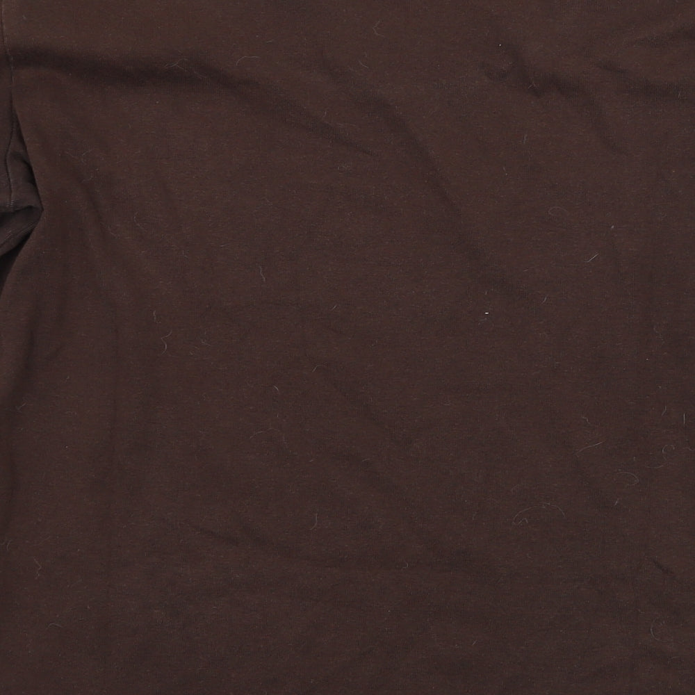 Lands' End Womens Brown  Jersey Basic T-Shirt Size S