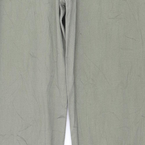 Preworn Womens Green  Denim Straight Jeans Size 38 in L30 in
