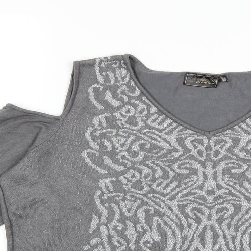 BCP Womens Grey  Knit Pullover Jumper Size 16  - Open Shoulder