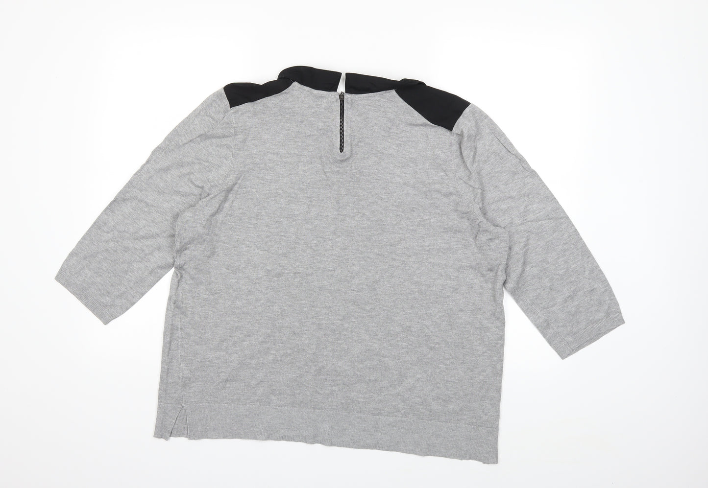 Papaya Womens Grey  Knit Pullover Jumper Size 20