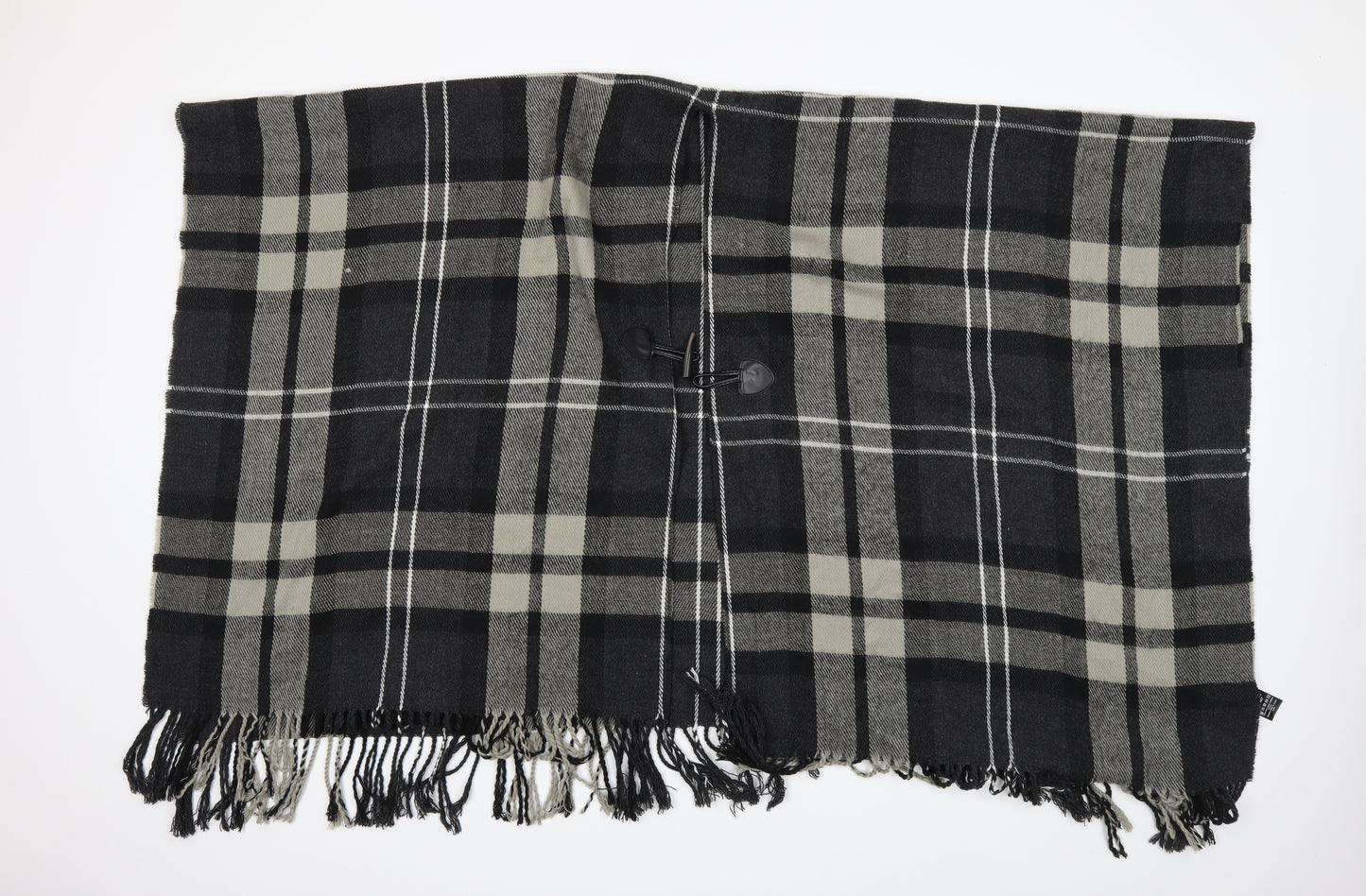 NEXT Womens Black Check   Shawl/Wrap