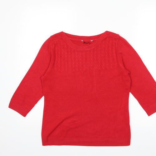 BHS Womens Red  Knit Pullover Jumper Size 10