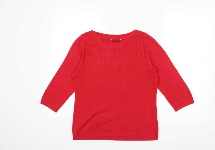 BHS Womens Red  Knit Pullover Jumper Size 10