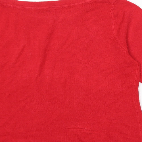 BHS Womens Red  Knit Pullover Jumper Size 10