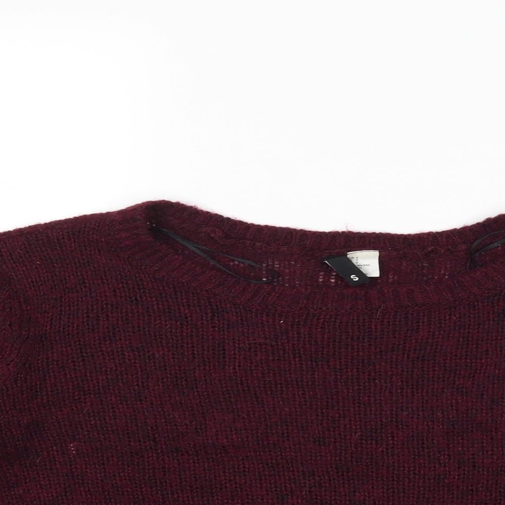 H&M Womens Red  Knit Pullover Jumper Size S