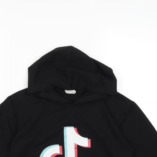 TikTok Boys Black   Pullover Hoodie Size 11 Years