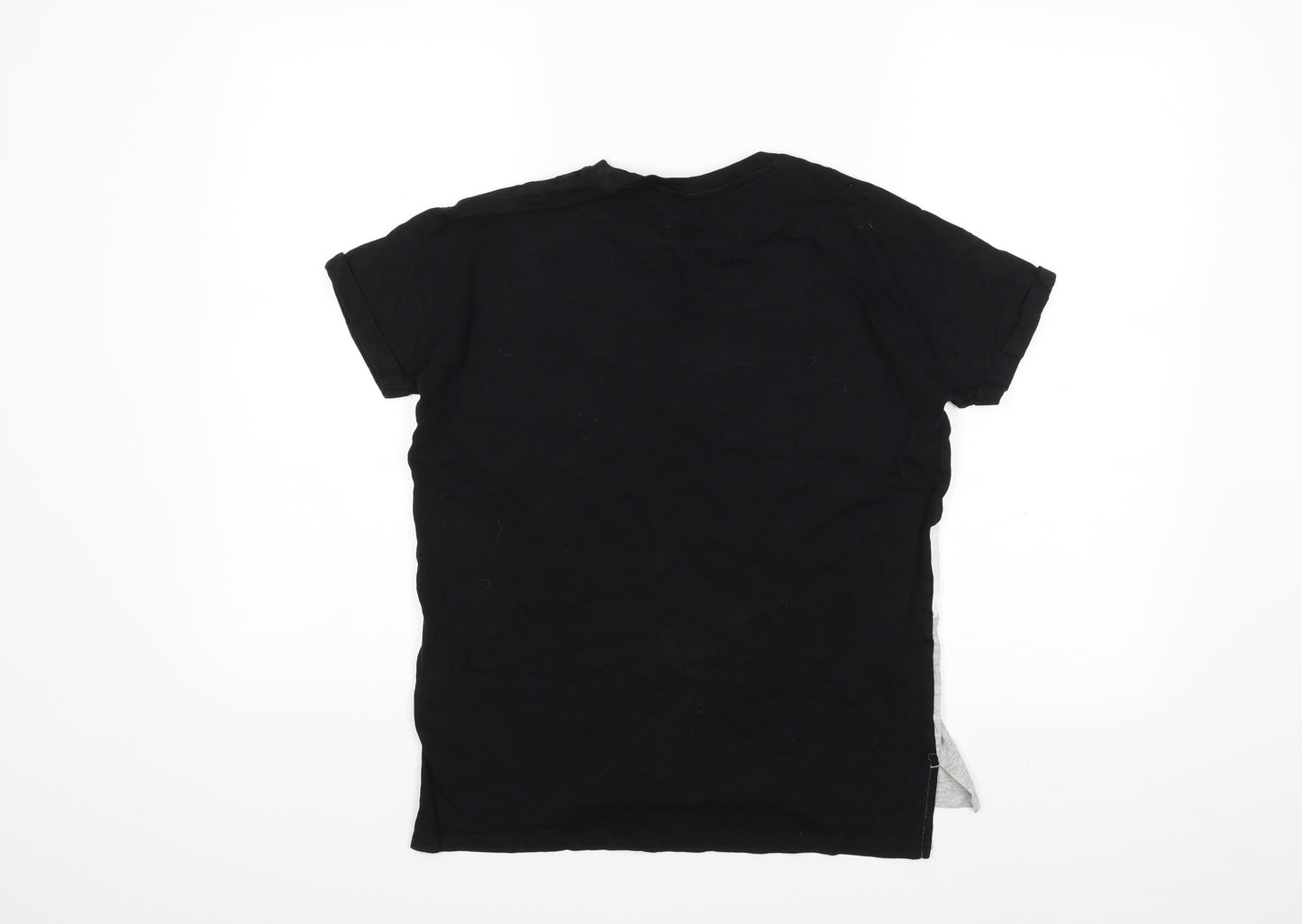 H&M Girls Black   Basic T-Shirt Size 12-13 Years  - believe
