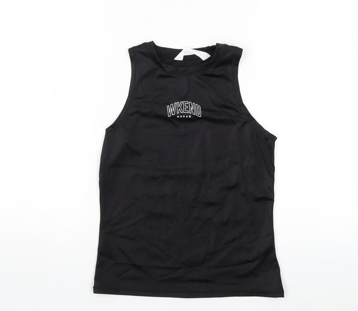 H&M Girls Black   Basic Tank Size 13 Years