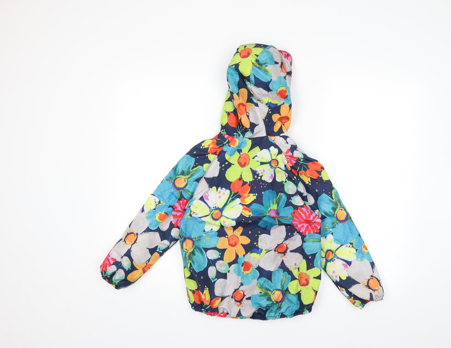 NEXT Girls Blue Floral  Jacket Coat Size 5-6 Years