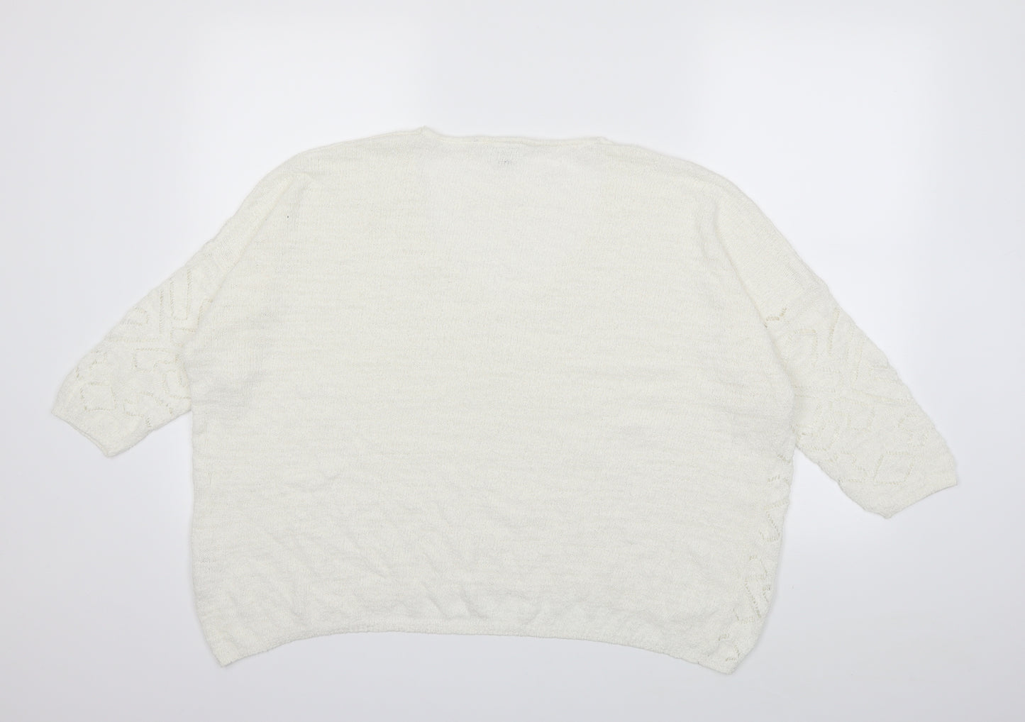 NEXT Womens White  Knit Pullover Jumper Size 18