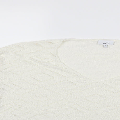 NEXT Womens White  Knit Pullover Jumper Size 18
