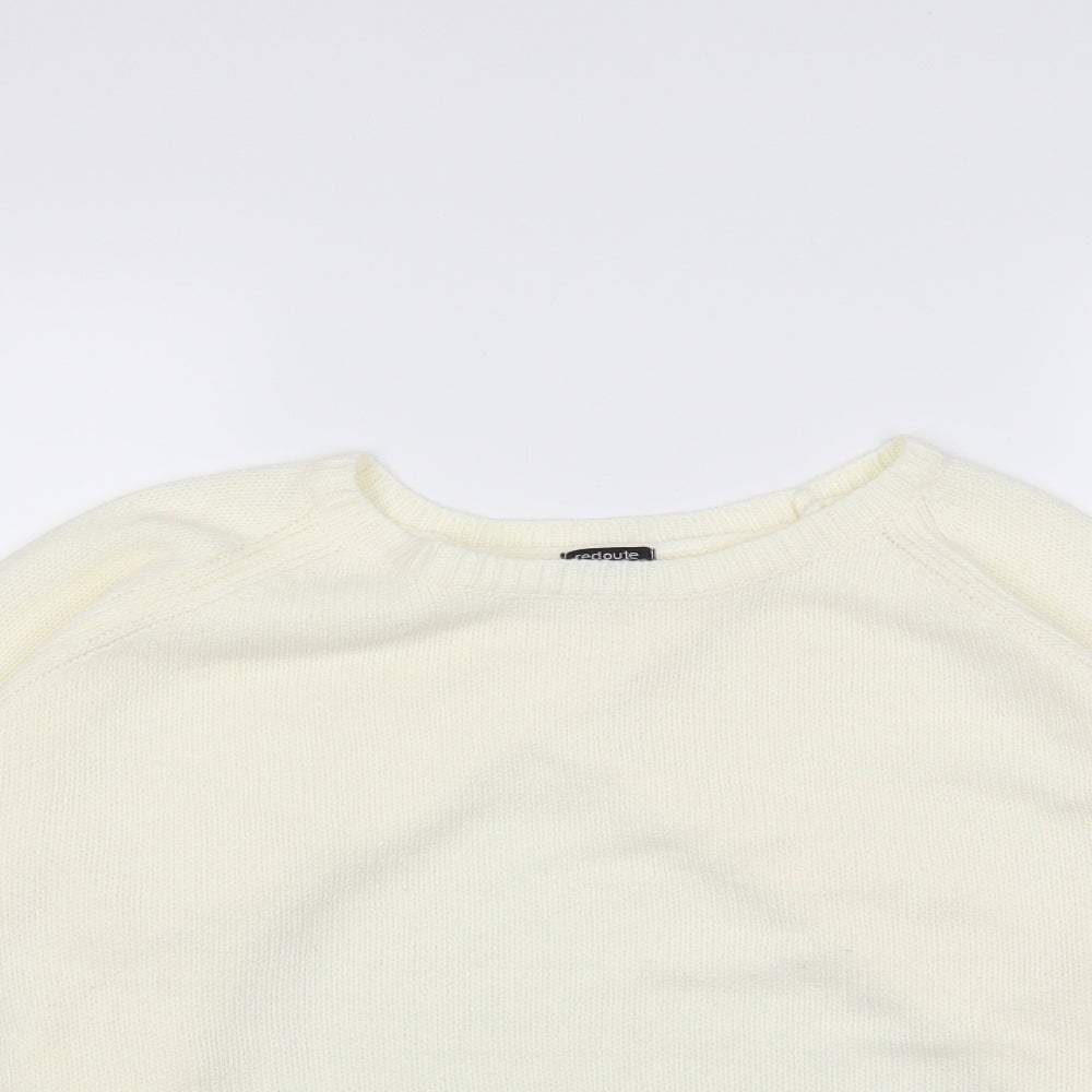 La Redoute Womens White  Knit Pullover Jumper Size 18  - Open back
