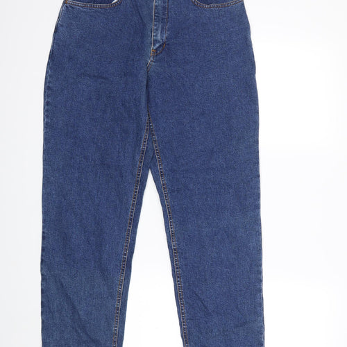Preworn Womens Blue  Denim Mom Jeans Size 12 L32 in