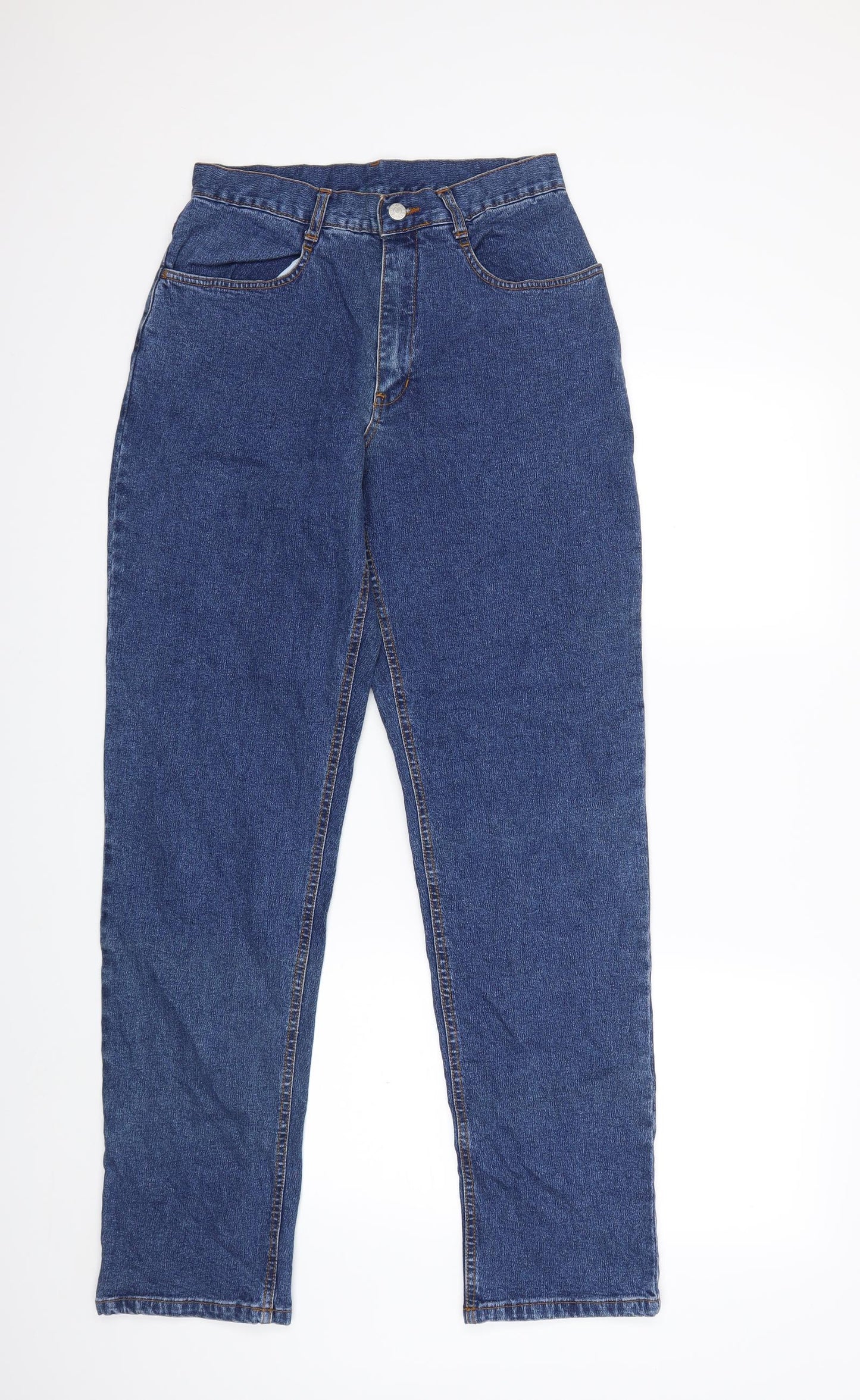 Preworn Womens Blue  Denim Mom Jeans Size 12 L32 in