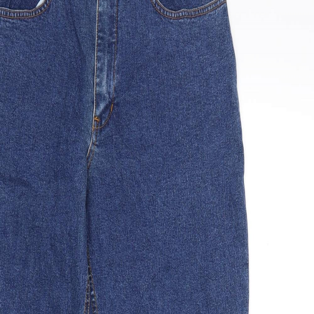 Preworn Womens Blue  Denim Mom Jeans Size 12 L32 in