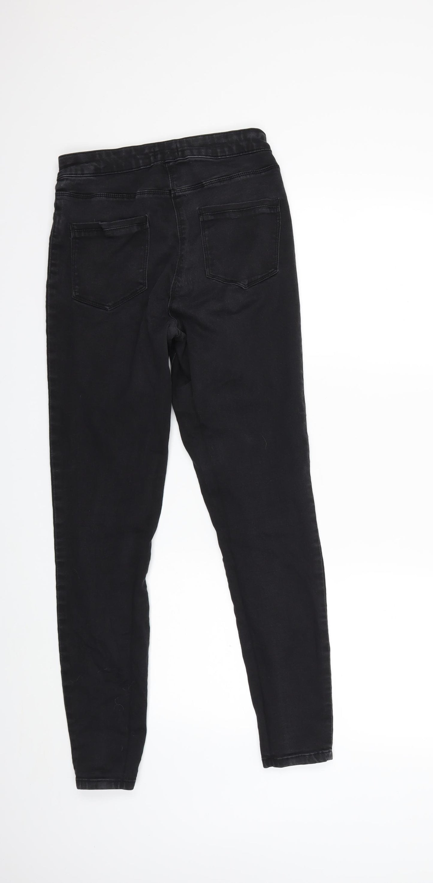 Matalan Womens Black  Denim Skinny Jeans Size 12 L28 in