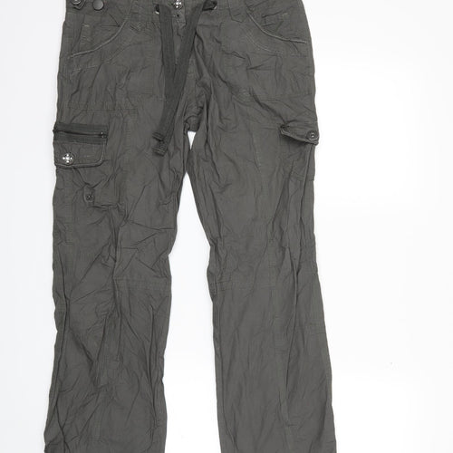 Preworn Womens Green   Cargo Trousers Size 12 L27 in