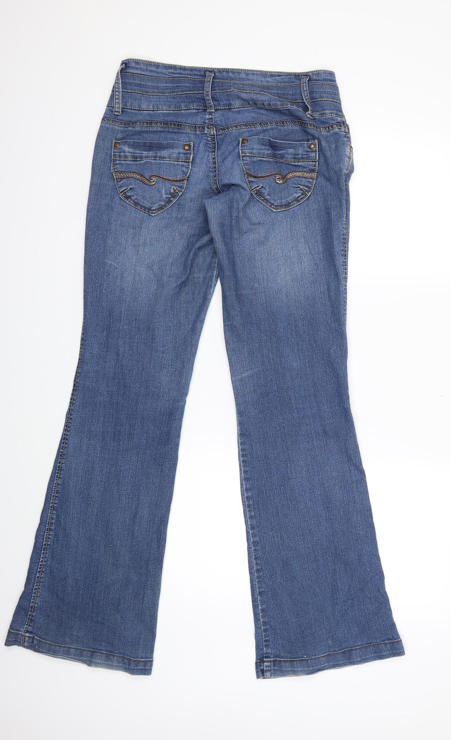 Freestyle Womens Blue  Denim Flared Jeans Size 30 in L32 in
