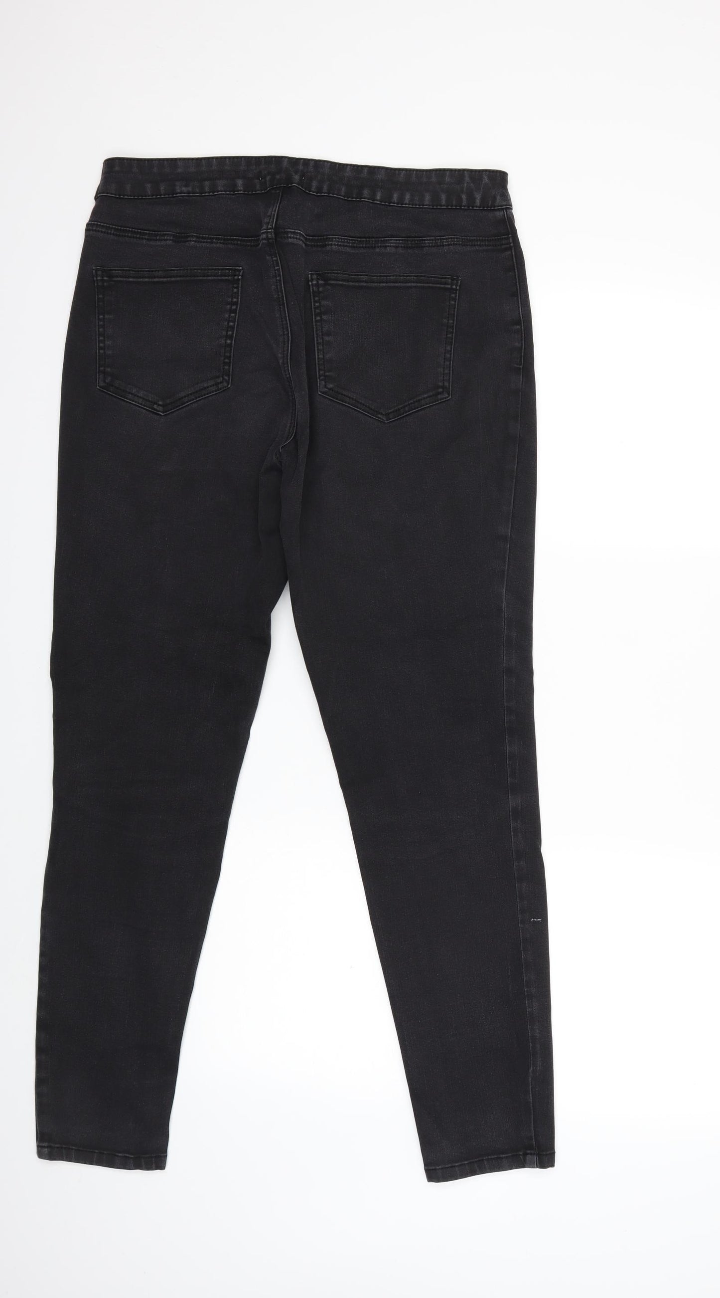 TU Womens Black  Denim Skinny Jeans Size 16 L27 in