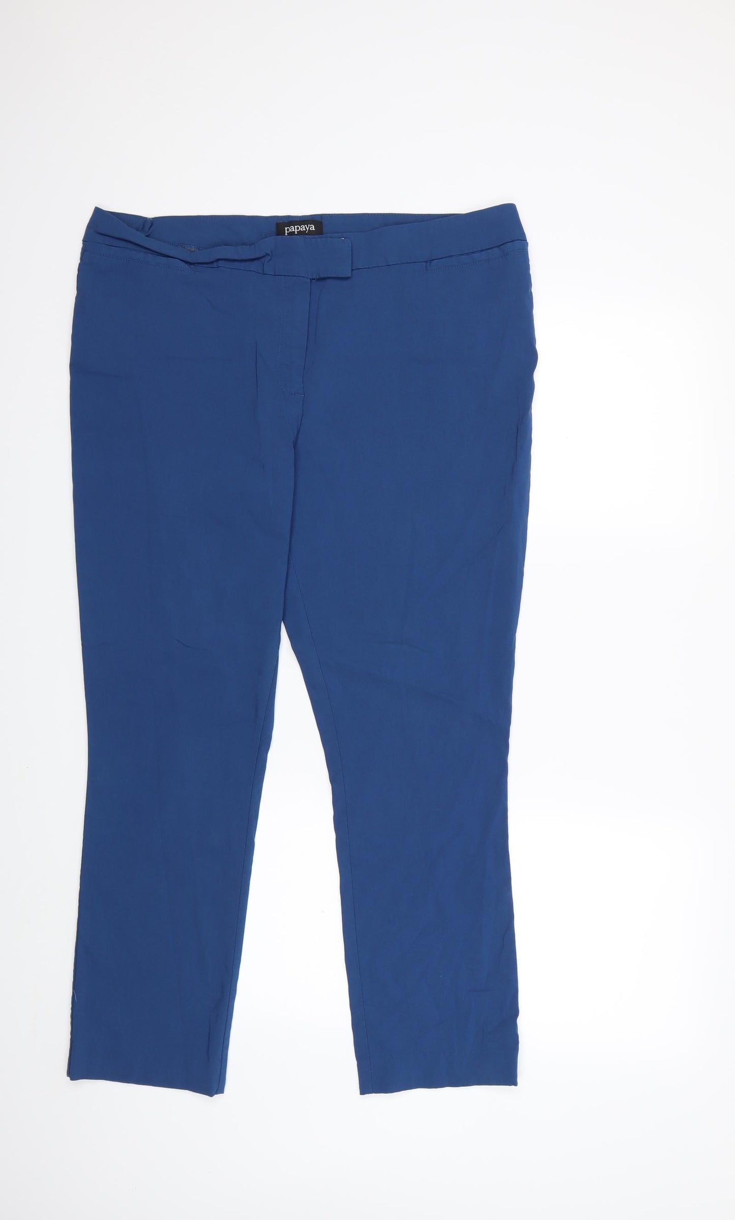 Papaya Womens Blue   Trousers  Size 20 L27 in