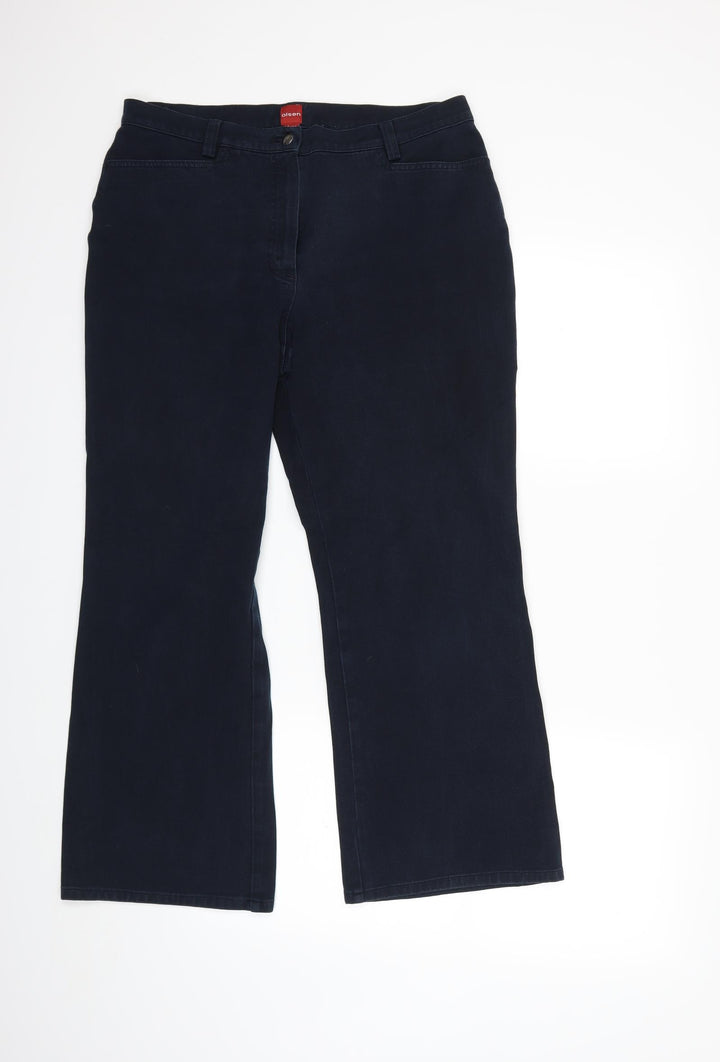 Olsen Womens Blue  Denim Straight Jeans Size 34 in L26 in
