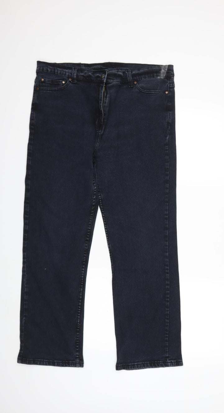 Cotton Traders Womens Blue Denim Straight Jeans Size 36 in L26 in