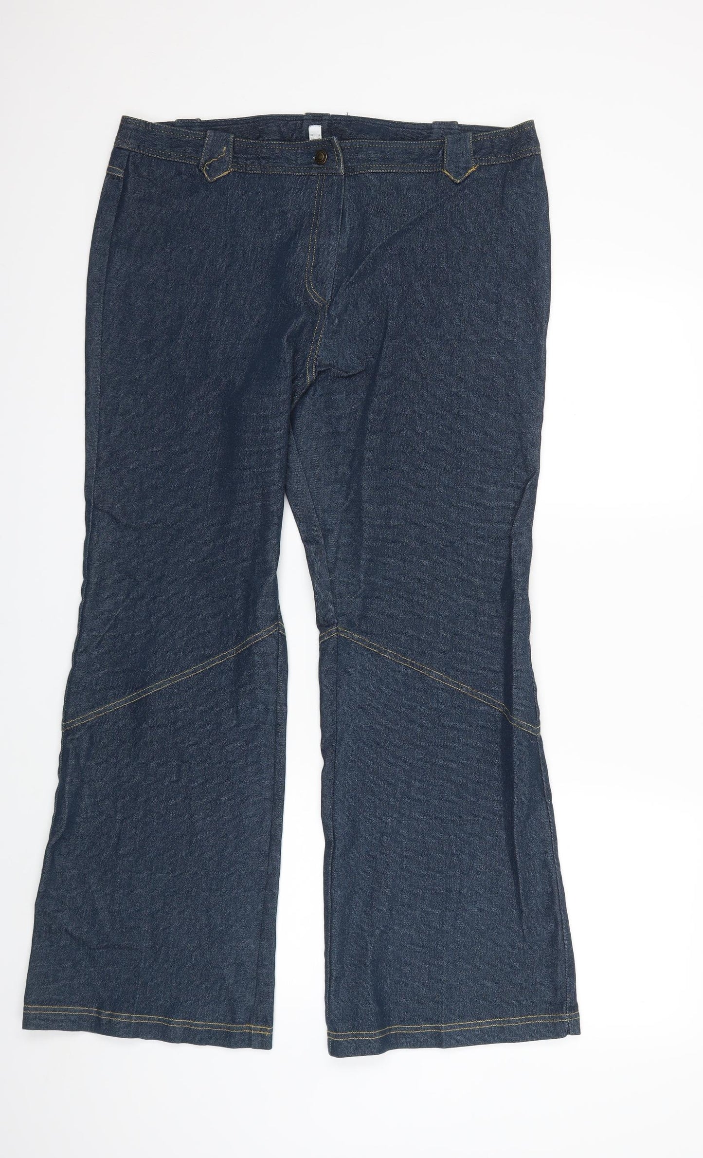 Preworn Womens Blue  Denim Flared Jeans Size 20 L29 in