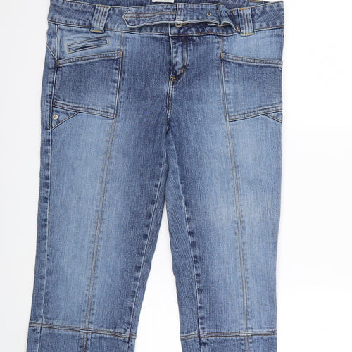 Motto Womens Blue  Denim Cropped Jeans Size 36 in L21 in