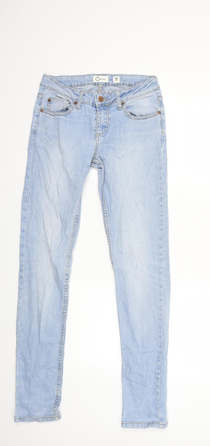 C Denim Womens Blue Denim Skinny Jeans Size 8 L30 in