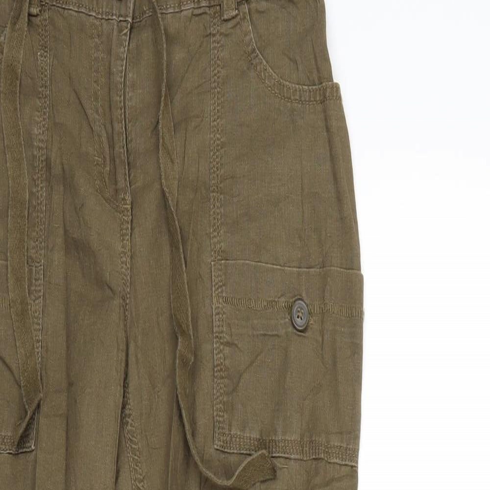 H&M Womens Green   Trousers  Size 6 L31 in