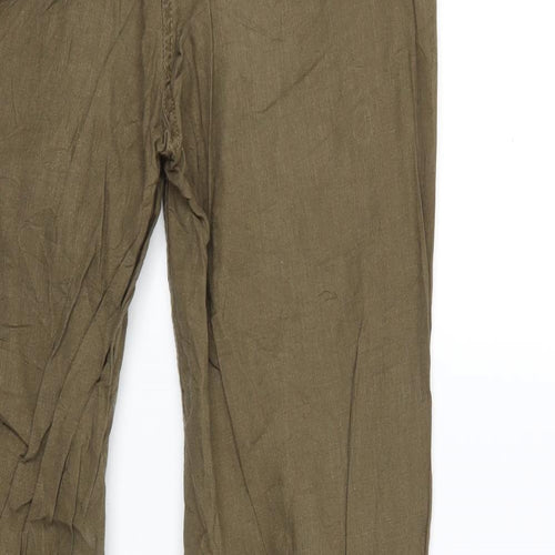 H&M Womens Green   Trousers  Size 6 L31 in