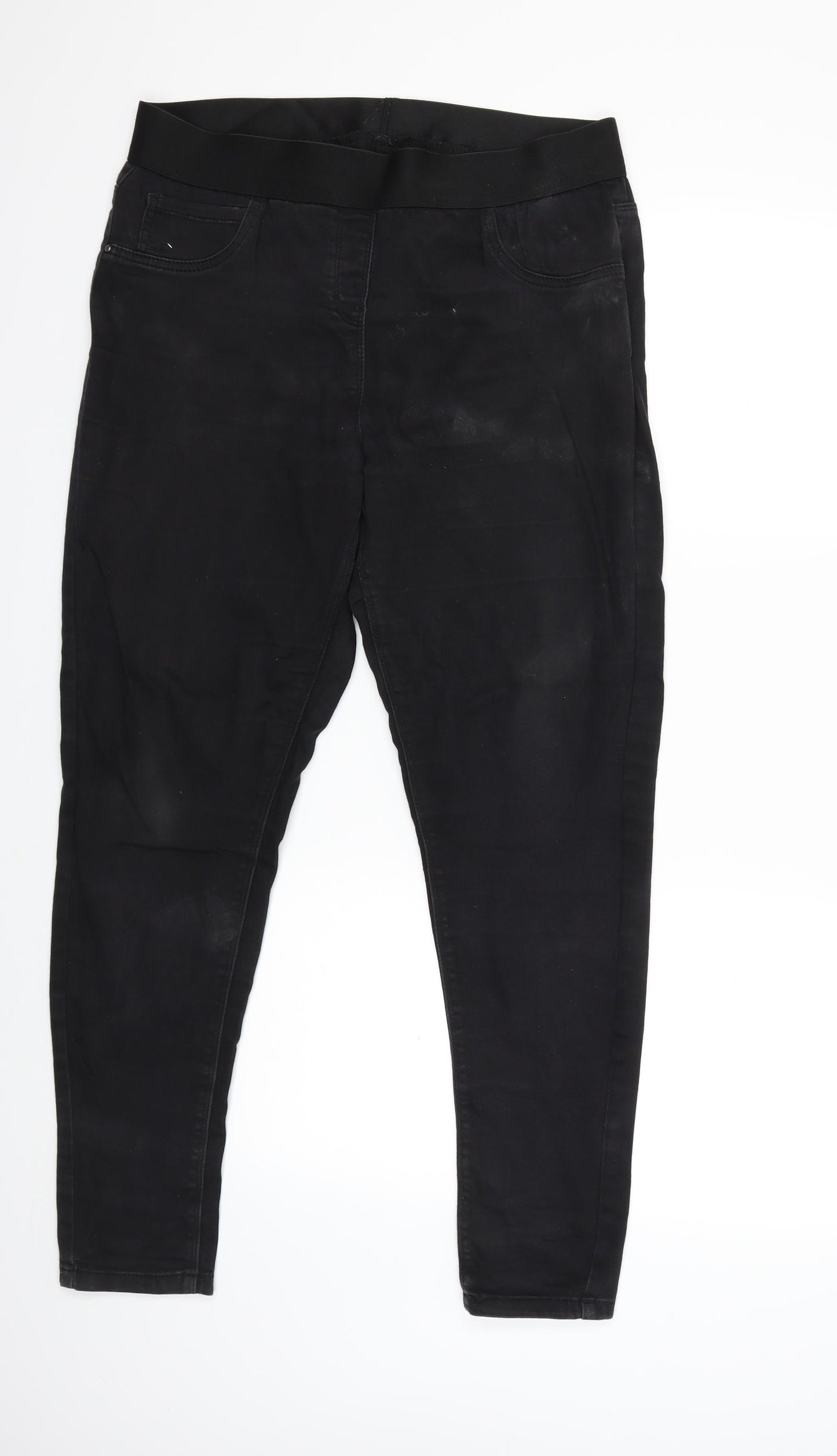 George Womens Black  Denim Jegging Jeans Size 14 L27 in