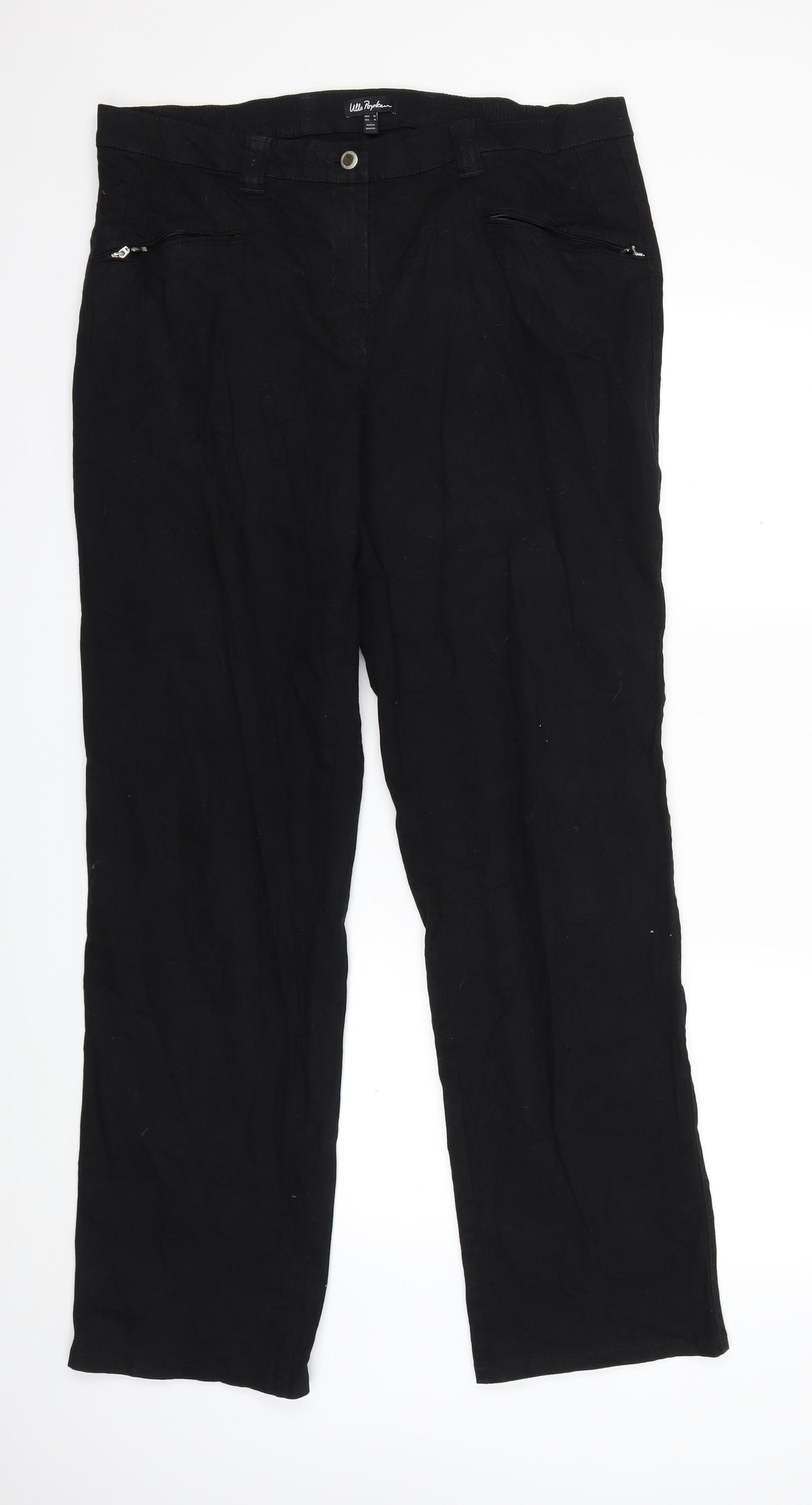 villa peoples Womens Black  Denim Straight Jeans Size 18 L31 in