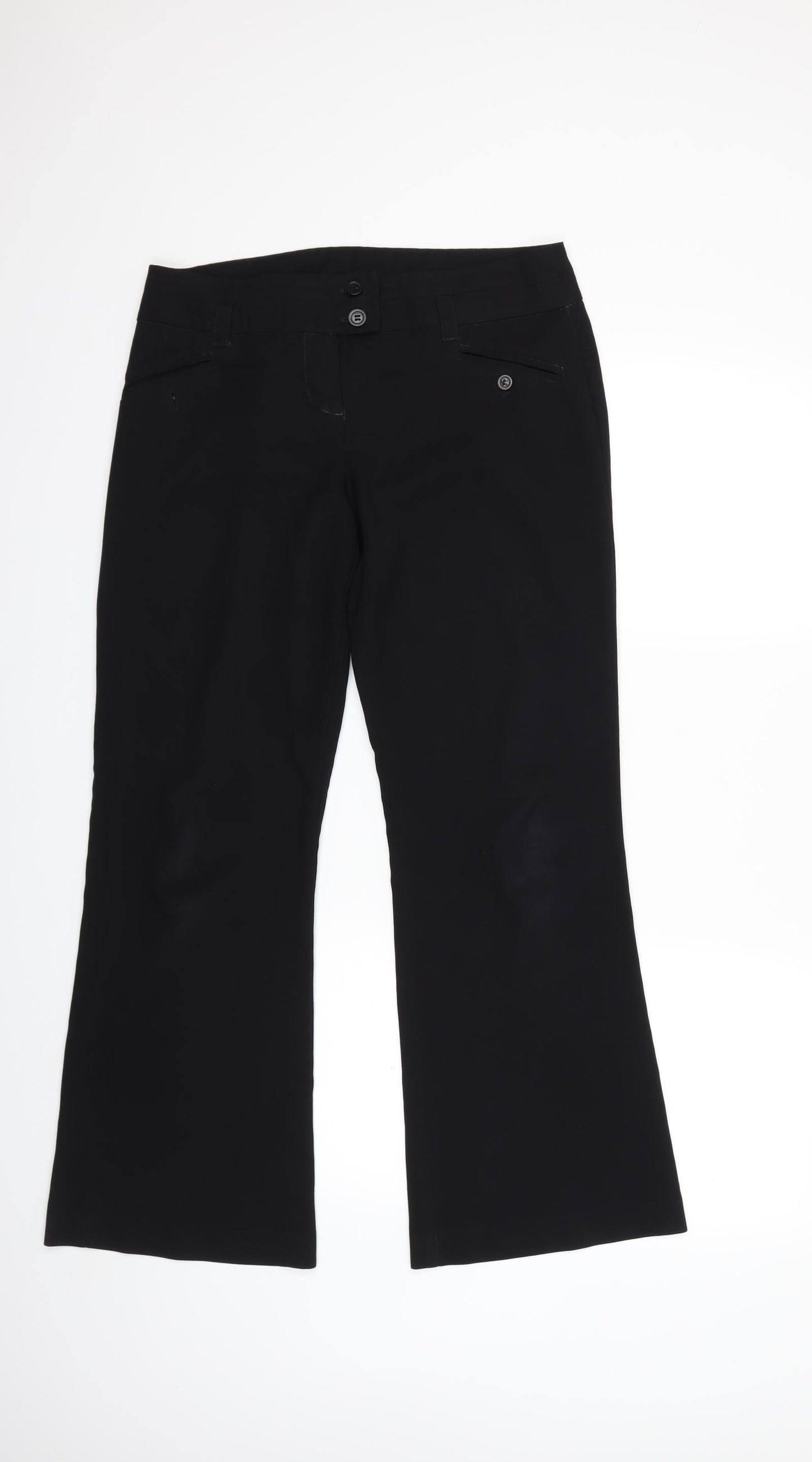 New Look Womens Black   Trousers  Size 12 L28 in