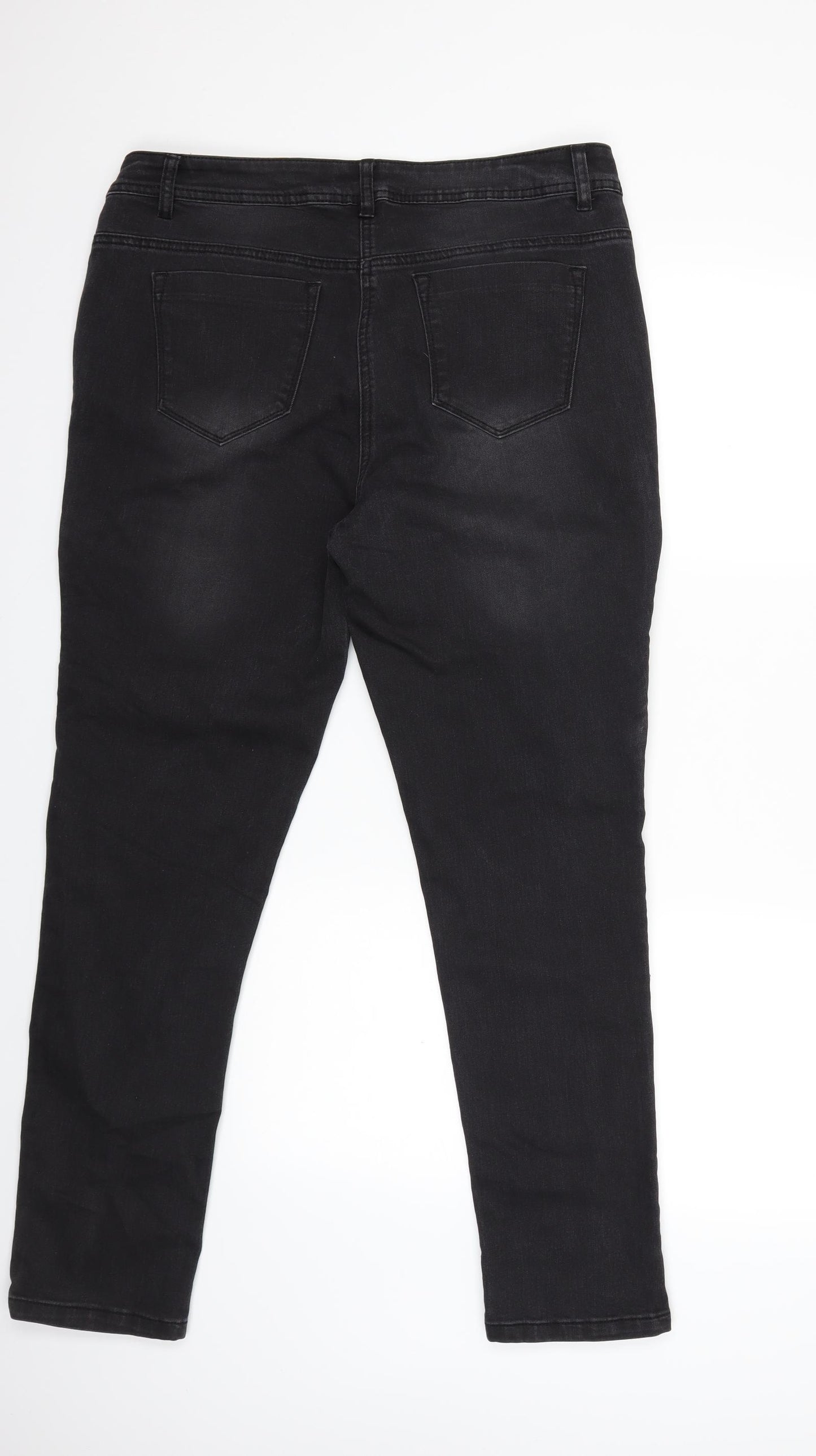 TU Womens Black  Denim Skinny Jeans Size 16 L29 in