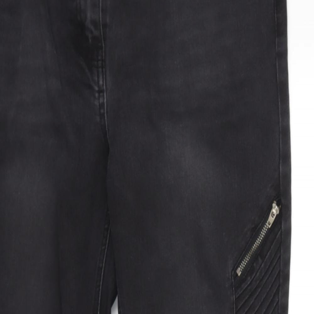 TU Womens Black  Denim Skinny Jeans Size 16 L29 in