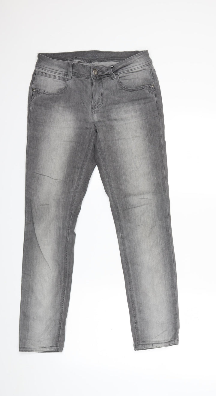 Preworn Womens Grey Denim Skinny Jeans Size 30 in L29 in
